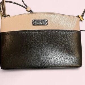 KATE SPADE Jeanne Black‎ & Pink Leather Crossbody Purse Excellent